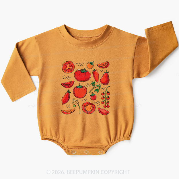 Tiny Tomato Patch Baby Bubble Romper