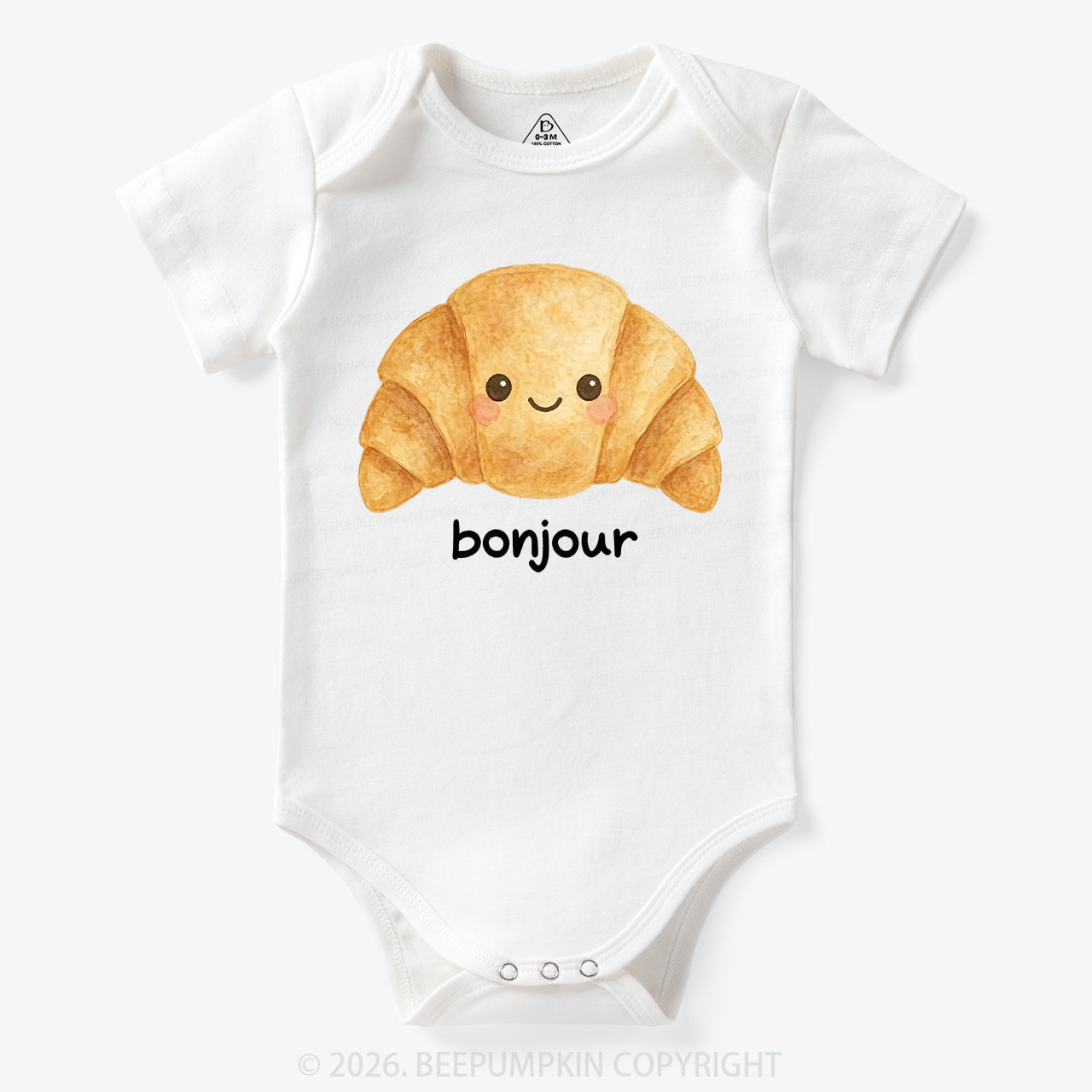 Bonjour Cute Croissant Bodysuit
