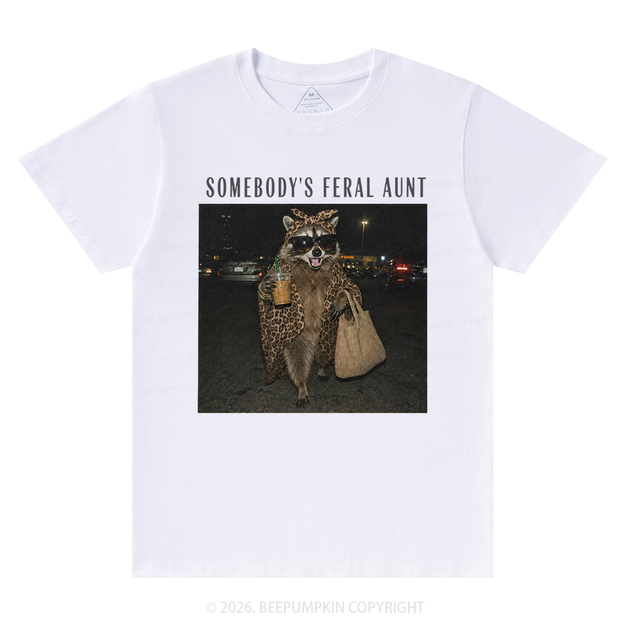 Personalized Somebody's Feral Aunt Funny Raccoon T-Shirts