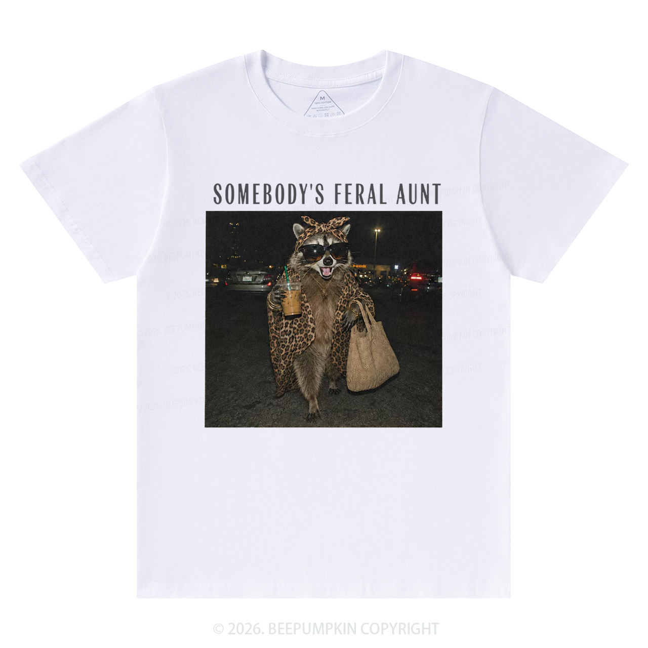Personalized Somebody's Feral Aunt Funny Raccoon T-Shirts