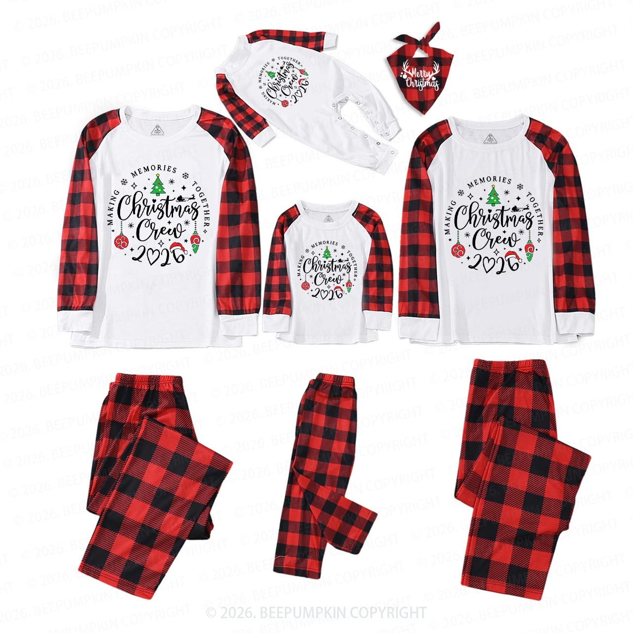 Making Memories Together 2026 Family Christmas Pajamas Beepumpkin