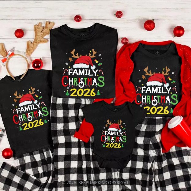 2026 Family Christmas Santa Shirts For Family Members