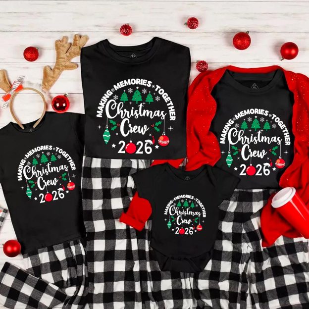 Christmas Crew 2026 Family Matching T-Shirts Beepumpkin