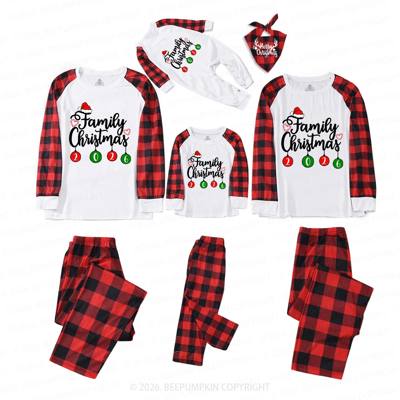 Family Christmas 2026 Lanterns Matching Pajamas For Family Beepumpkin