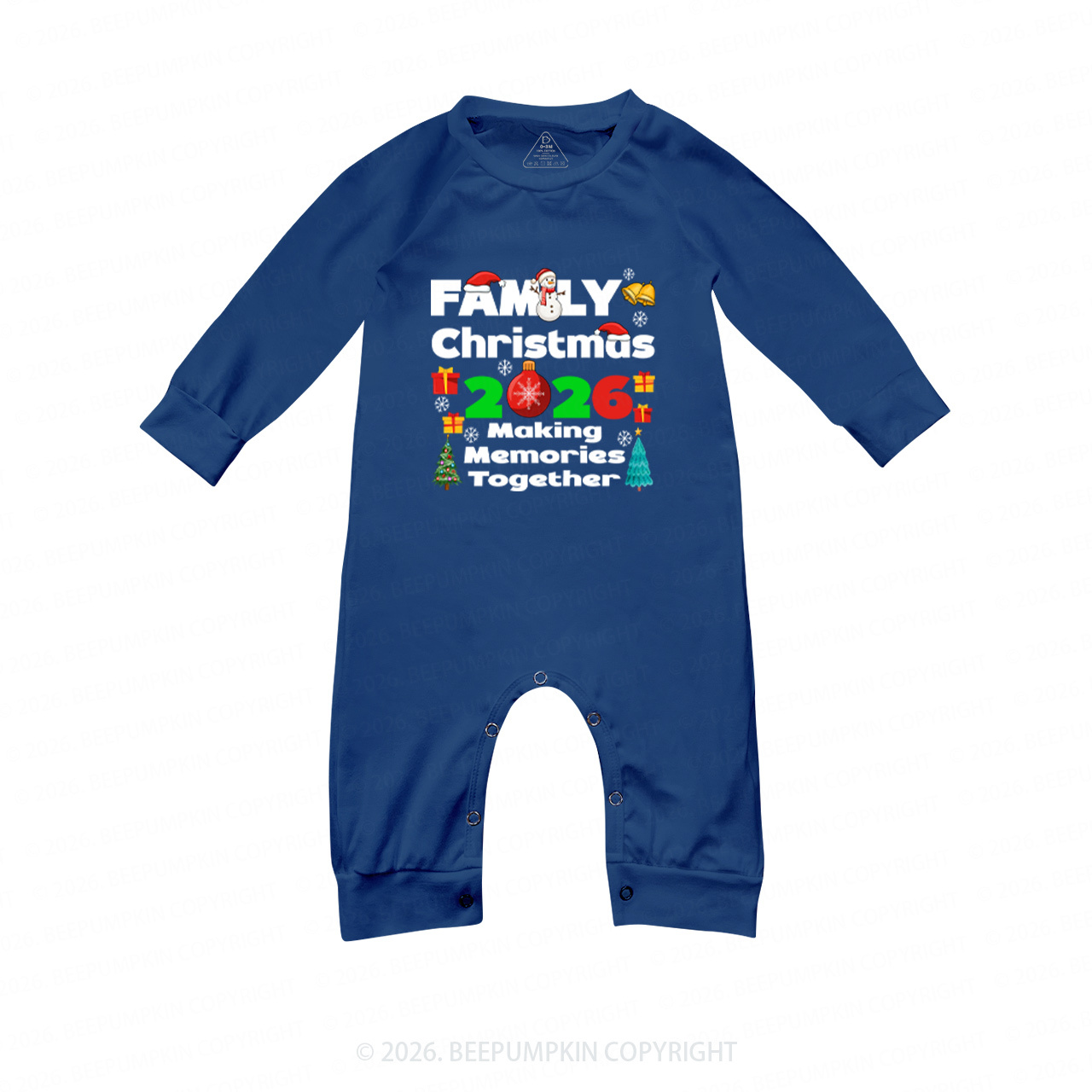 Christmas Group 2026 Matching Blue Pajamas Beepumpkin