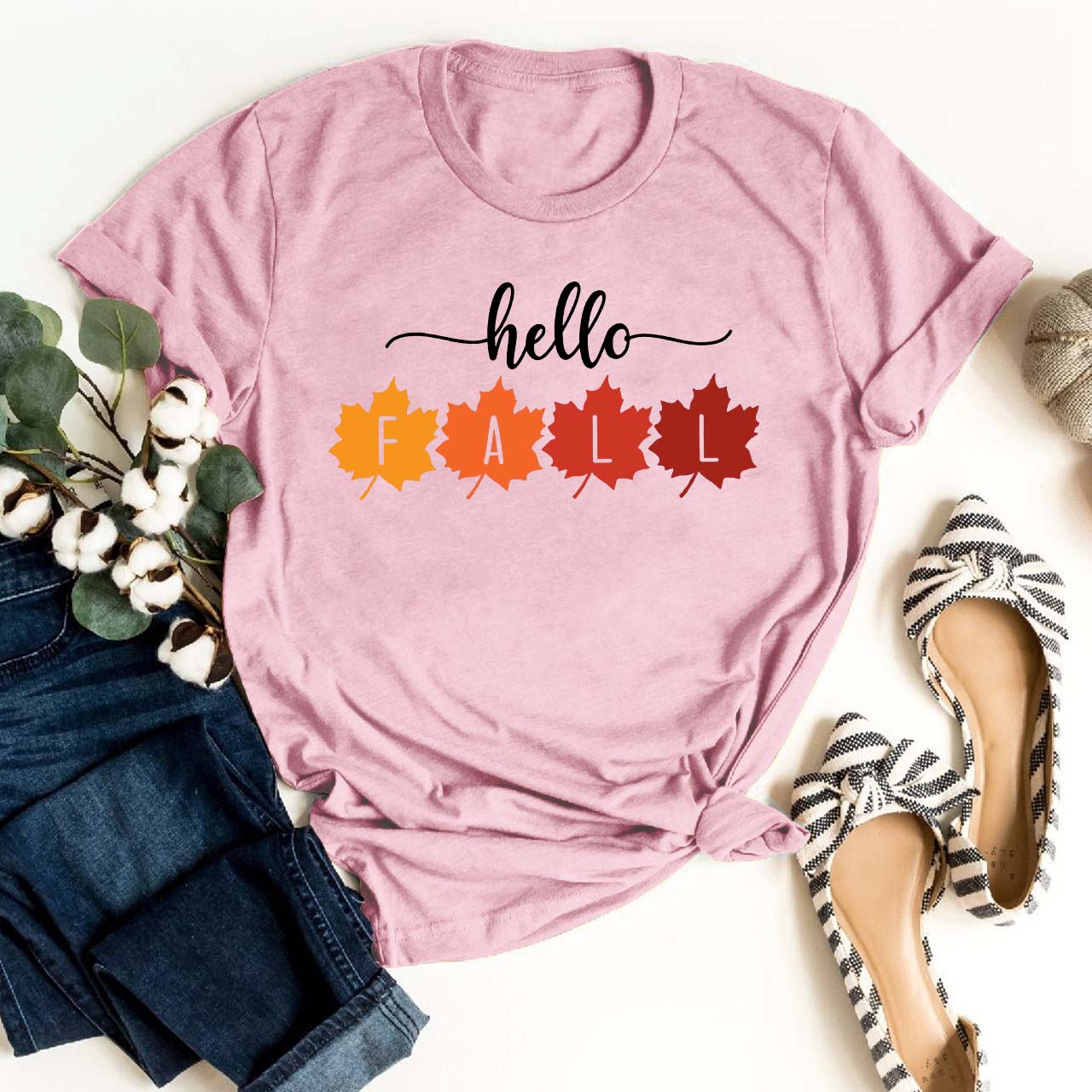 Hello Fall Autumn T-shirt
