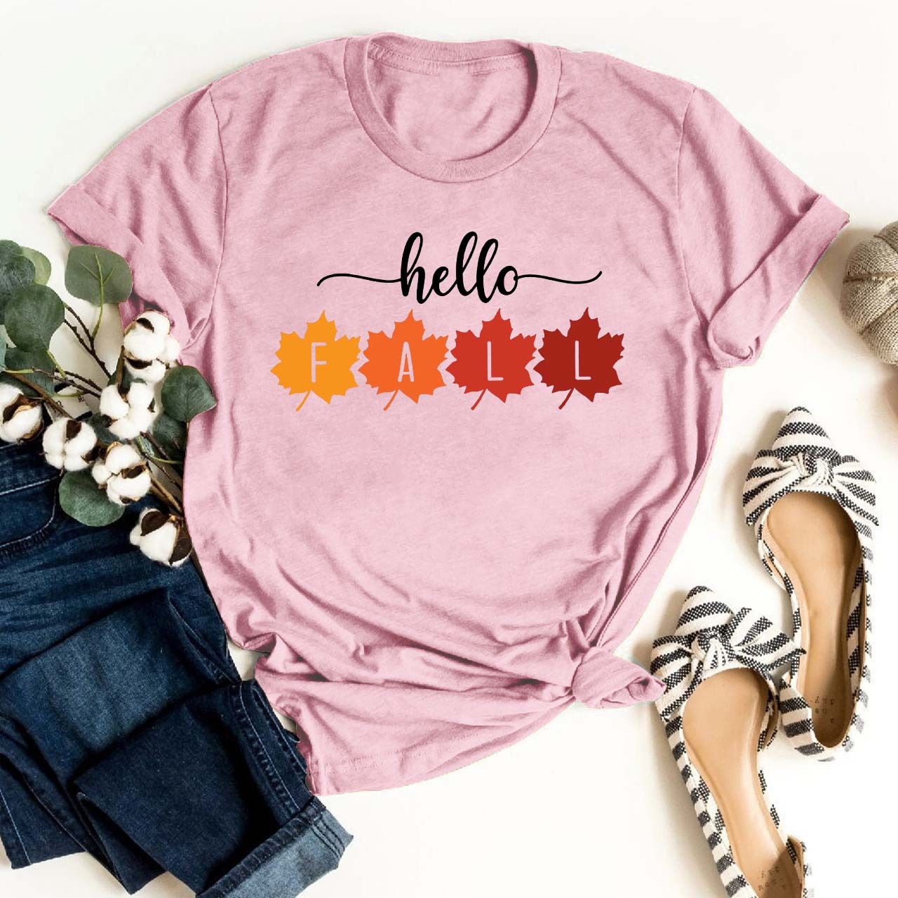 Hello Fall Autumn T-shirt