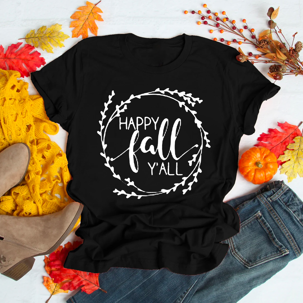 Happy Fall Y‘all Shirt For Her