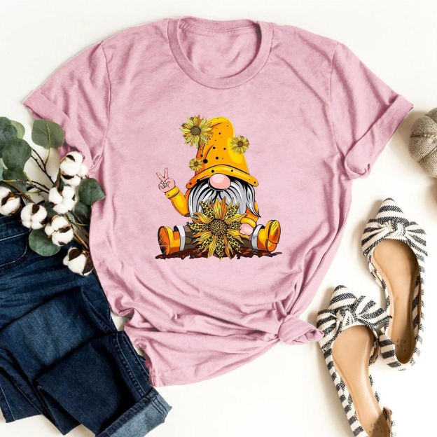 Super Cute Sunflower Gnome Shirts