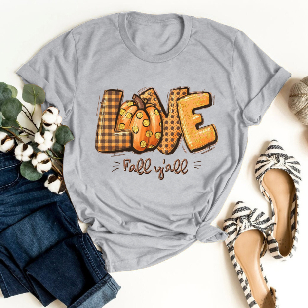 Love Fall Y'All Pattern Shirt For Her