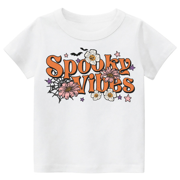 Spooky Vibes Retro Cute Kids Shirt 