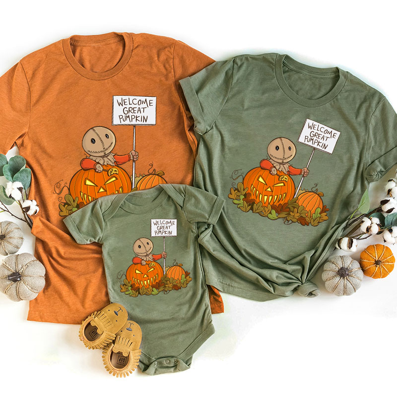 Welcome Great Pumpkin Halloween Matching Shirts
