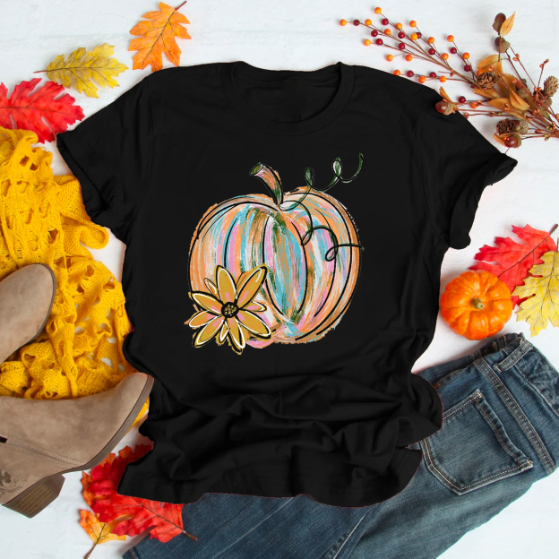 Beautiful watercolor pumpkin Shirt For Her