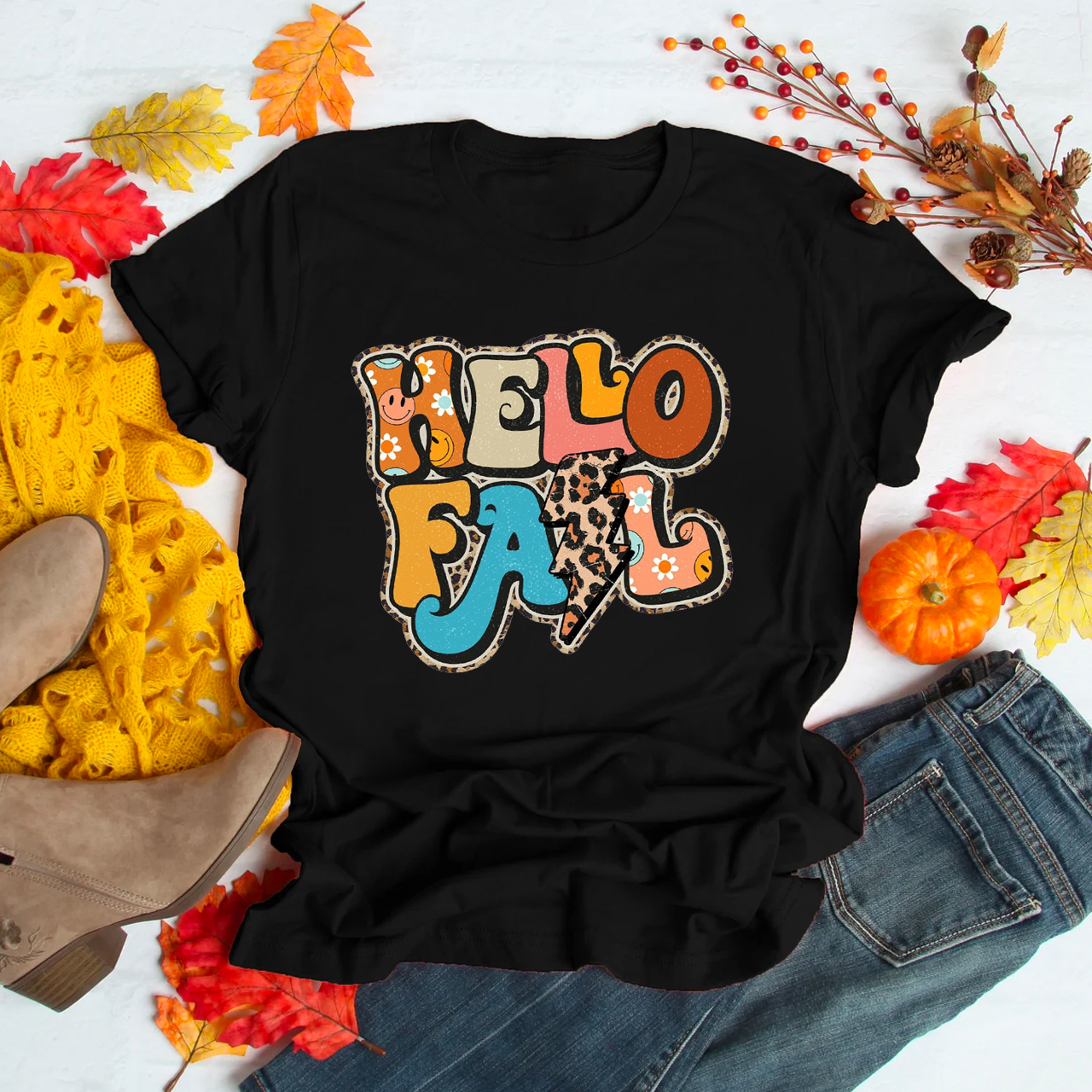 Hello Fall Leopard Cute Shirt For Her