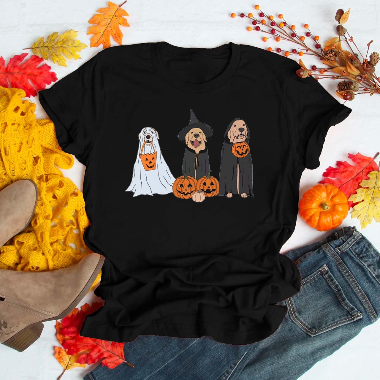 Spooky Season Ghost Dogs Shirt For Her