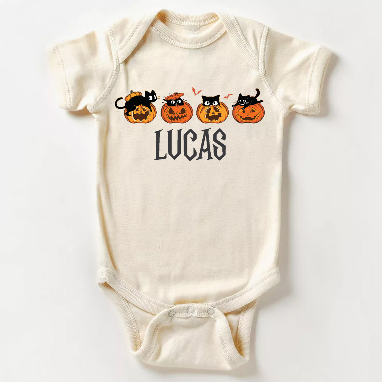 Personalized Halloween Pumpkin Bodysuit For Baby