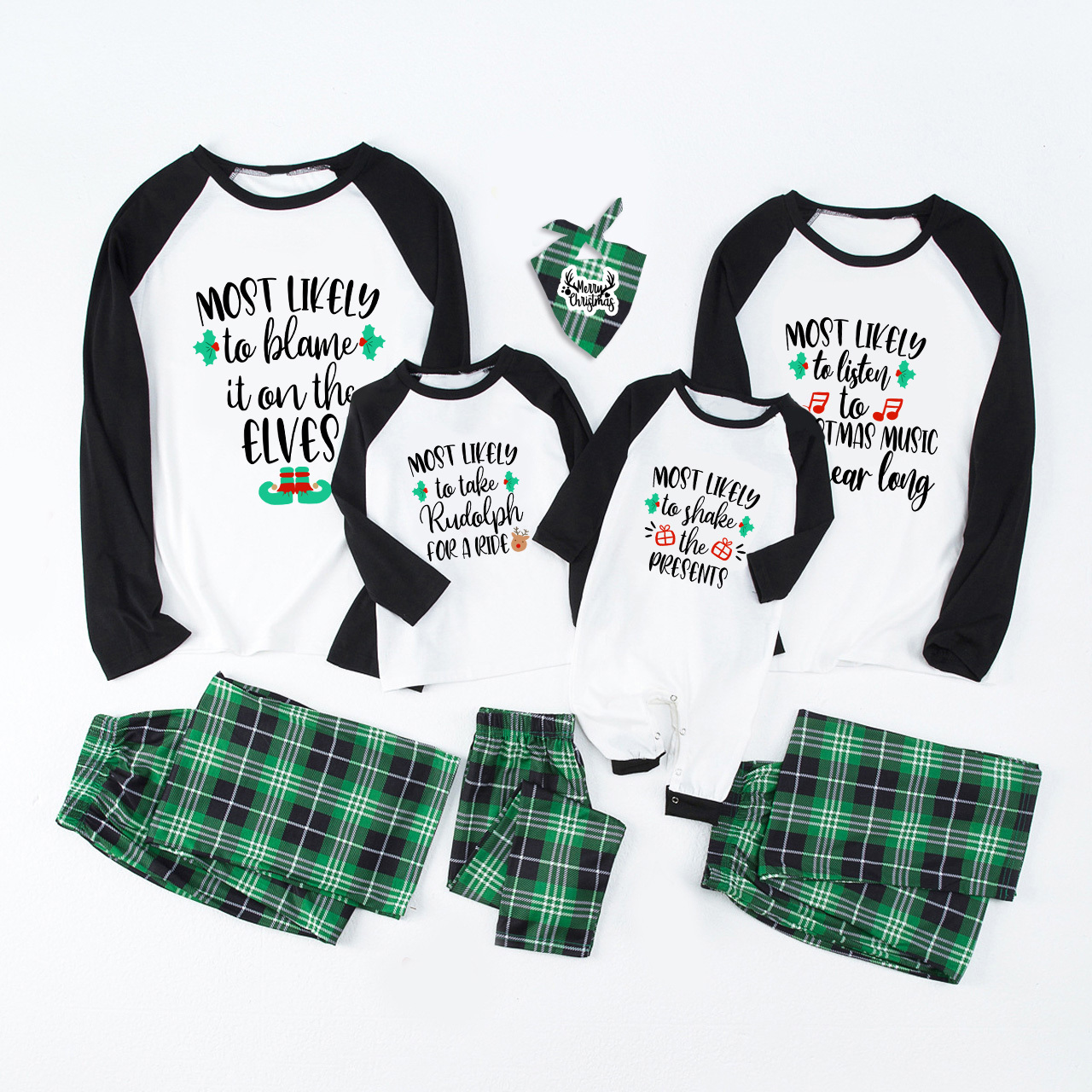 Most Likely to Get Lit Christmas Family Pajamas