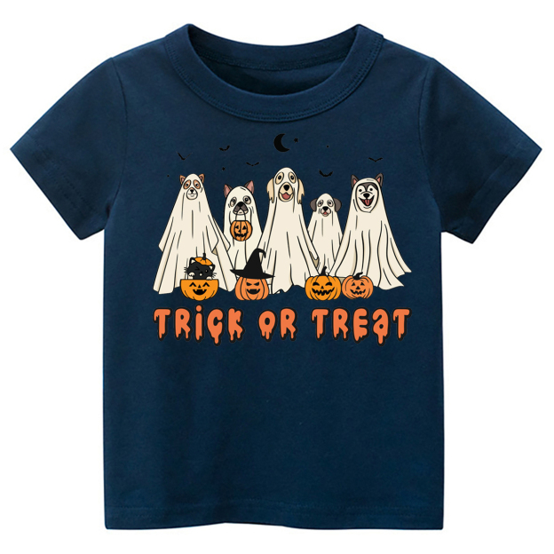 Dogs Trick Or Treat Halloween Kids Shirt 