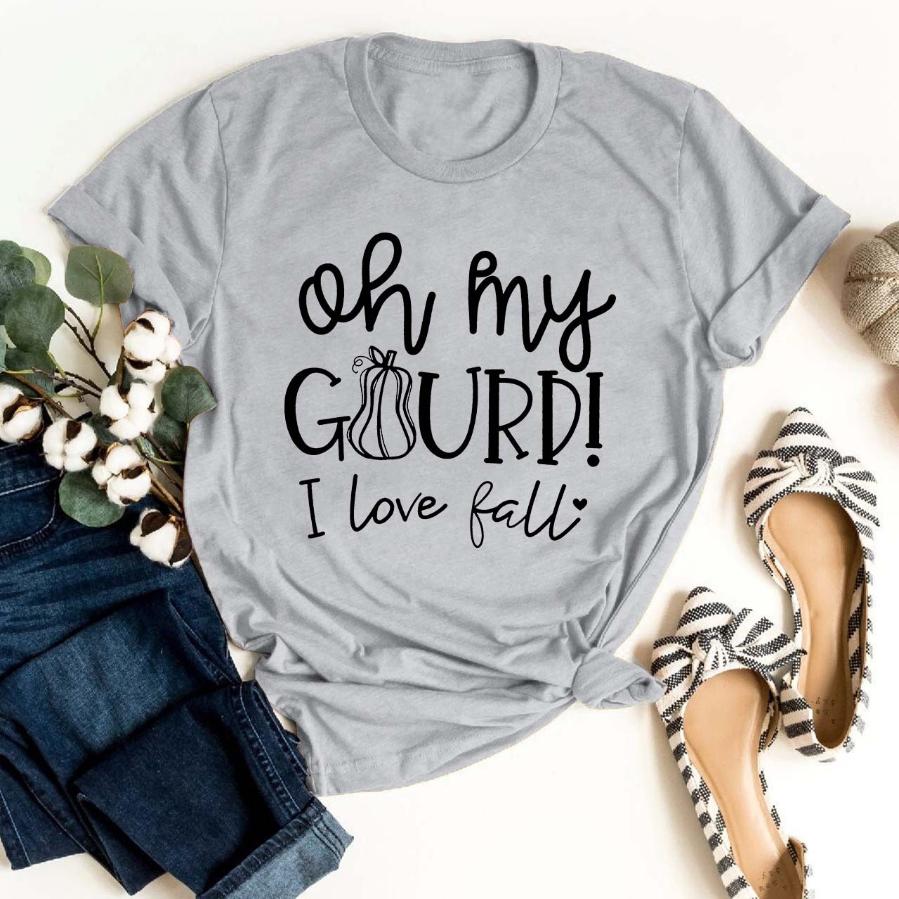 Oh My Gourd I Love Fall Shirt For Her
