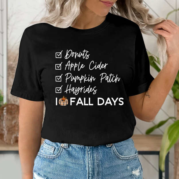 Donuts Apple Cider Pumpkin Patch Hayrides Shirt