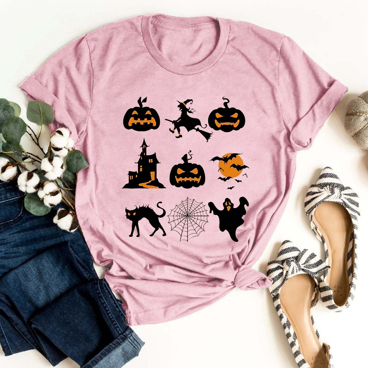 Super Fun Halloween Icons In A Row Shirt For Her