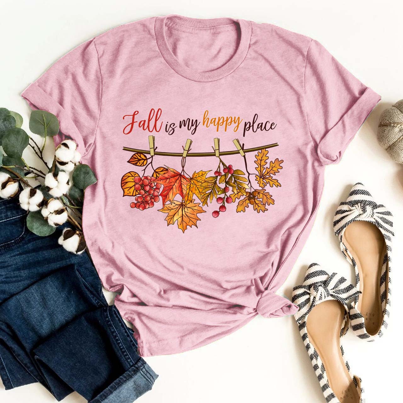 Fall Is My Happy Place Shirt For Her