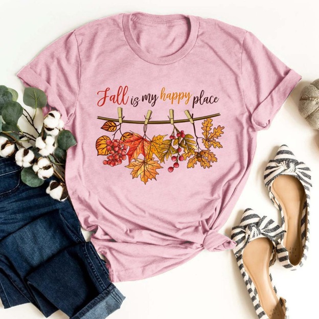 Fall Is My Happy Place Shirt For Her