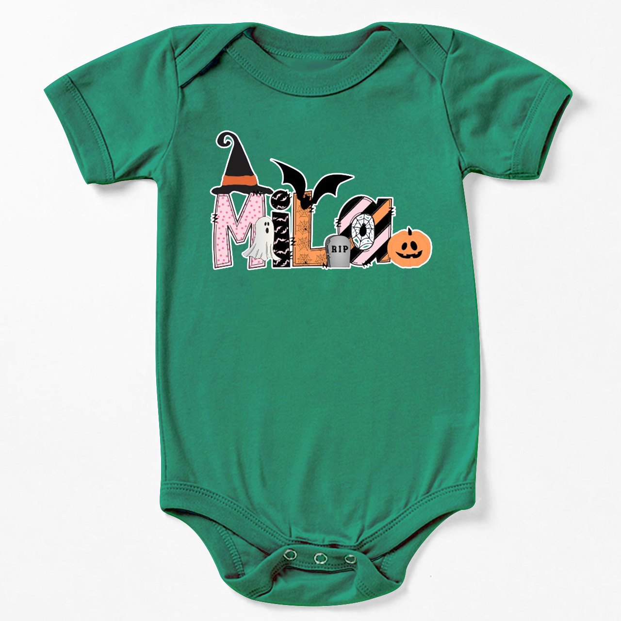 Personalized Name Halloween Bodysuit For Baby