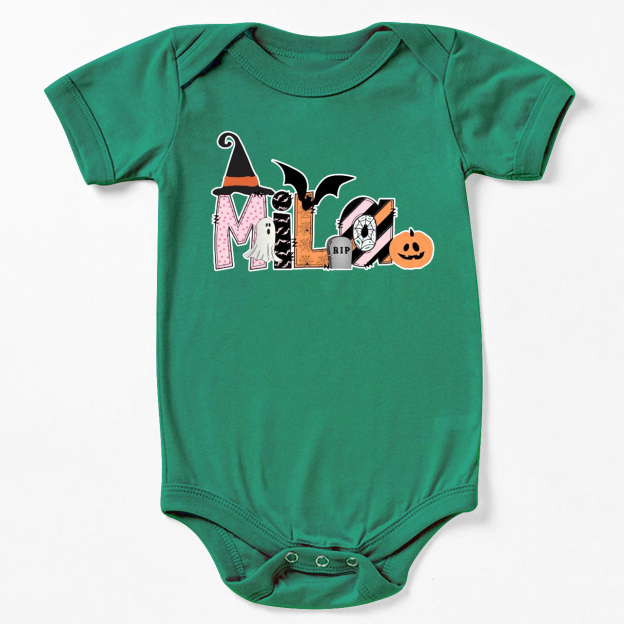 Personalized Name Halloween Bodysuit For Baby
