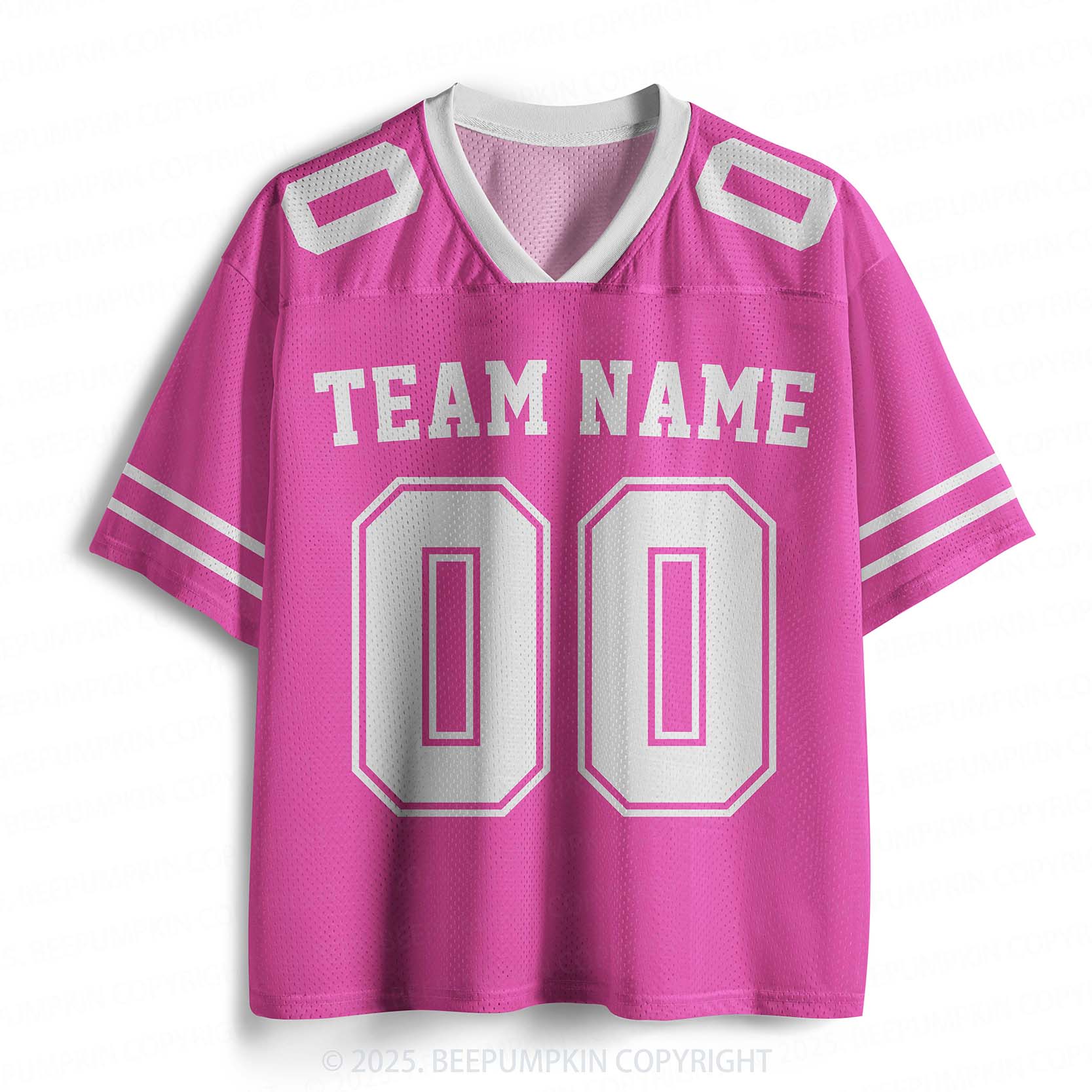 Personalized Team Name & Number Hot Pink Adult Sport Jersey Beepumpkin