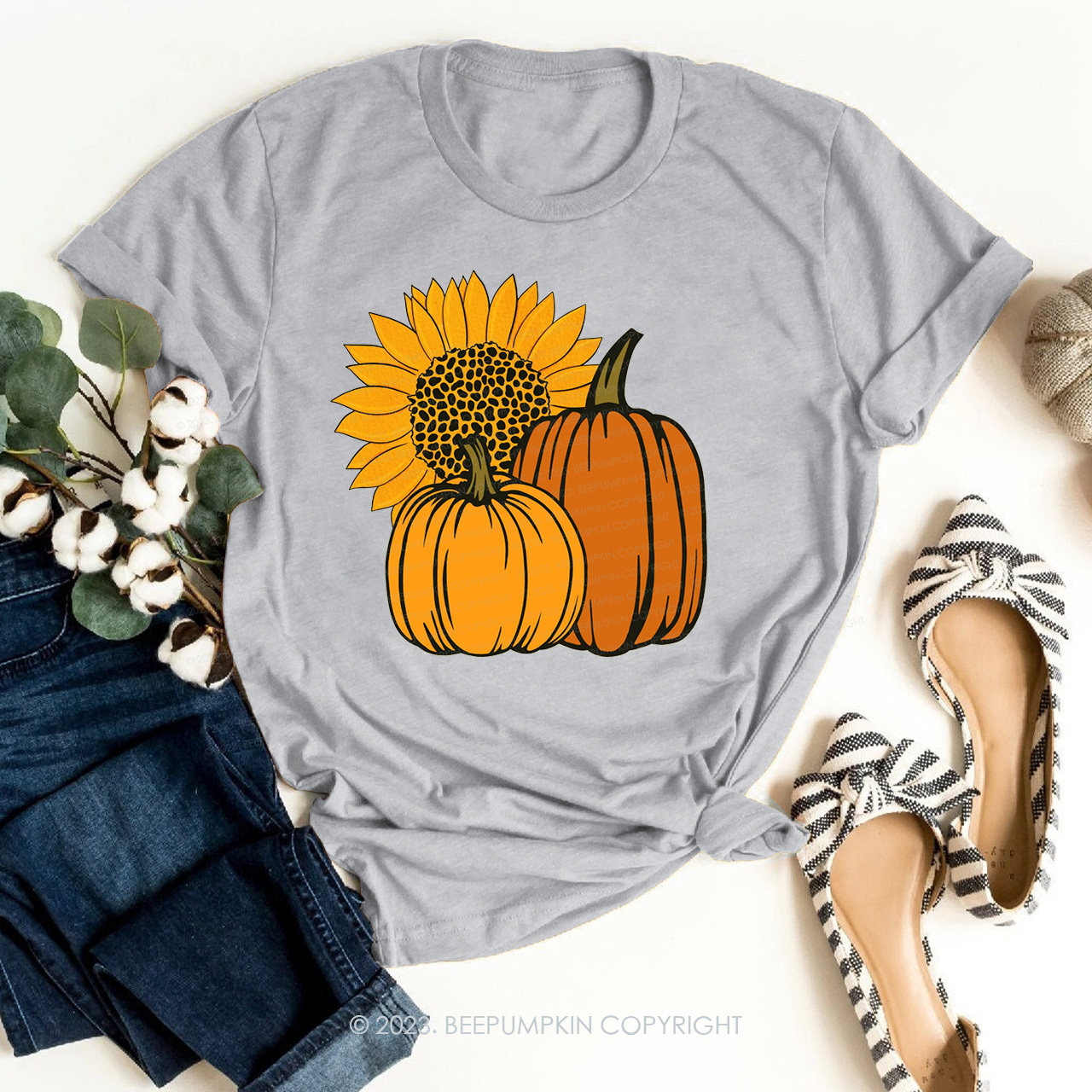 Sunflower Pumpkin Autumn Gifts Shirts