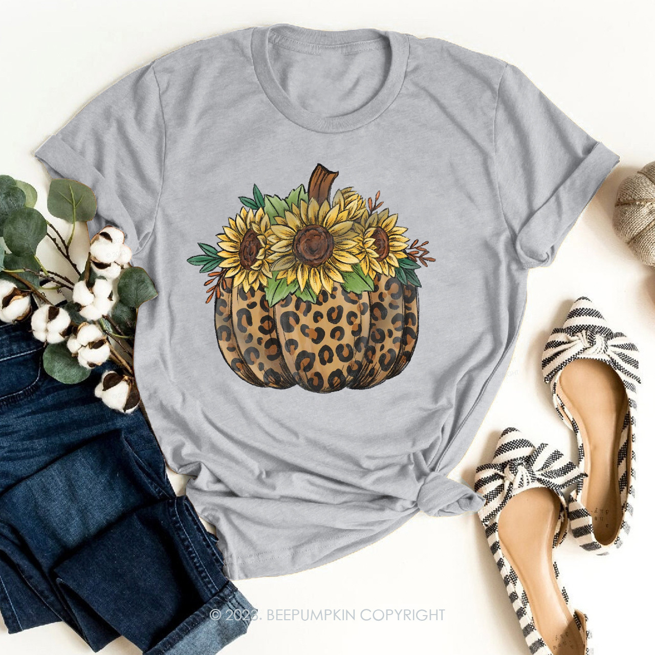 Retro Daisy Fall Pumpkin Shirts