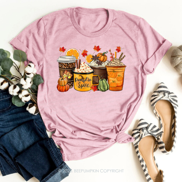 Retro Coffee And Maple Leaf Fall Shirts