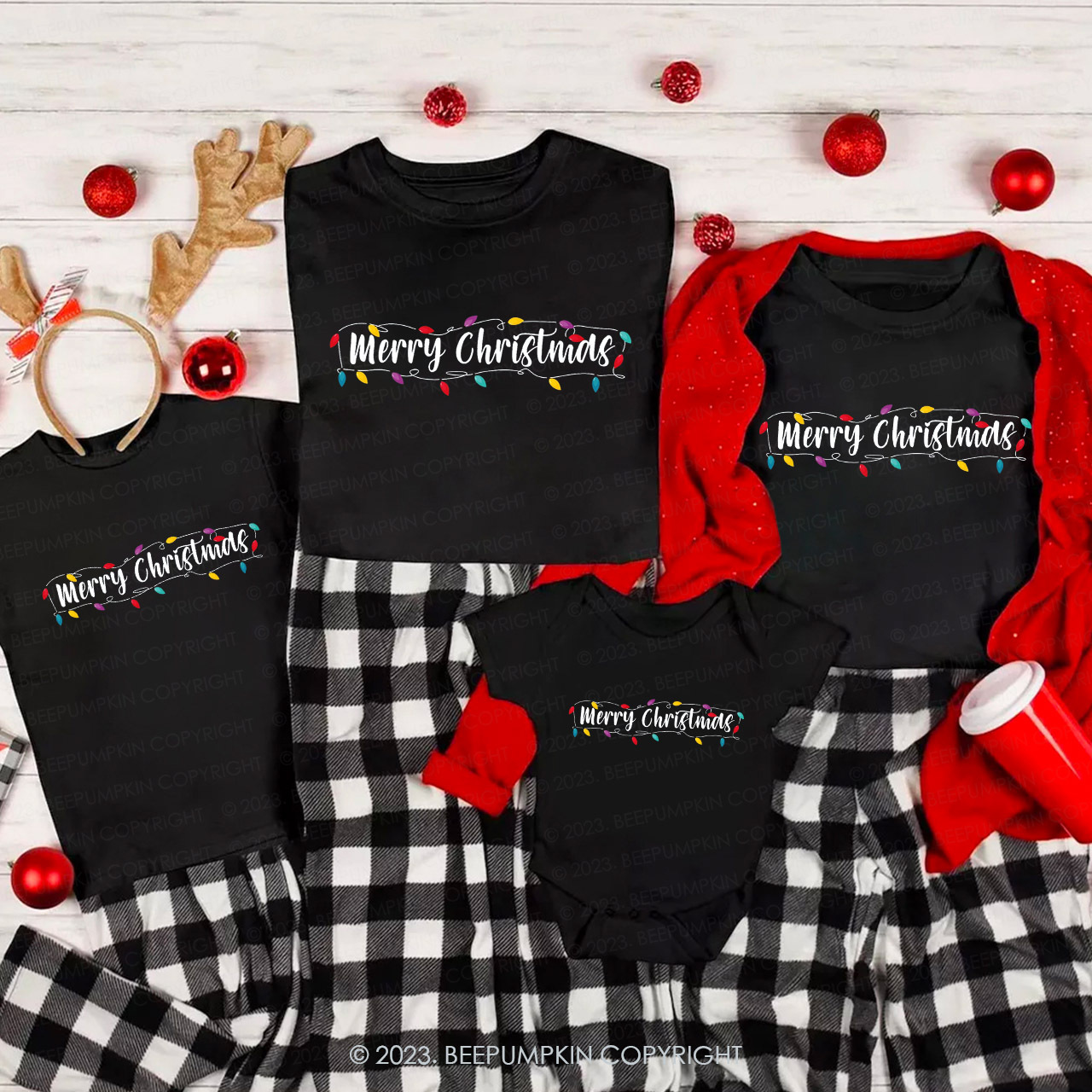 Merry Christmas Family Matching Shirts Beepumpkin