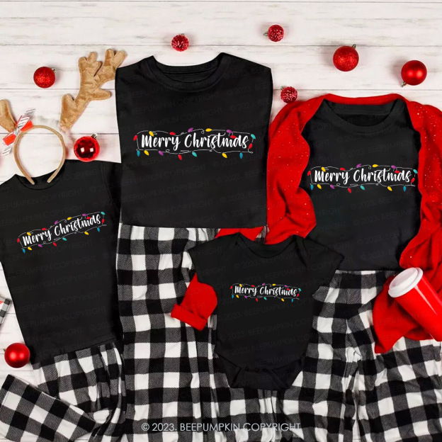 Merry Christmas Family Matching Shirts Beepumpkin