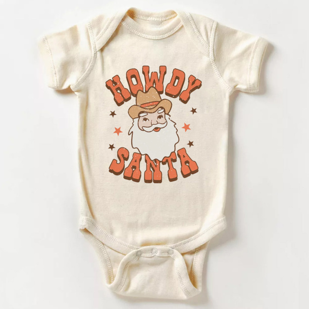 Baby Christmas Bodysuit - Howdy Santa