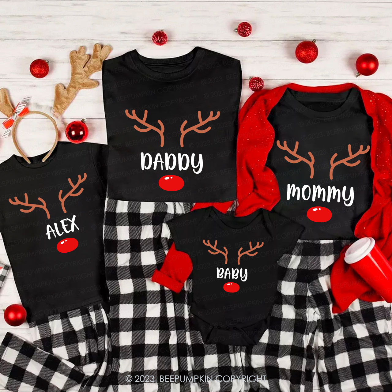 Personalized Christmas Group Family Matching Shirts Beepumpkin