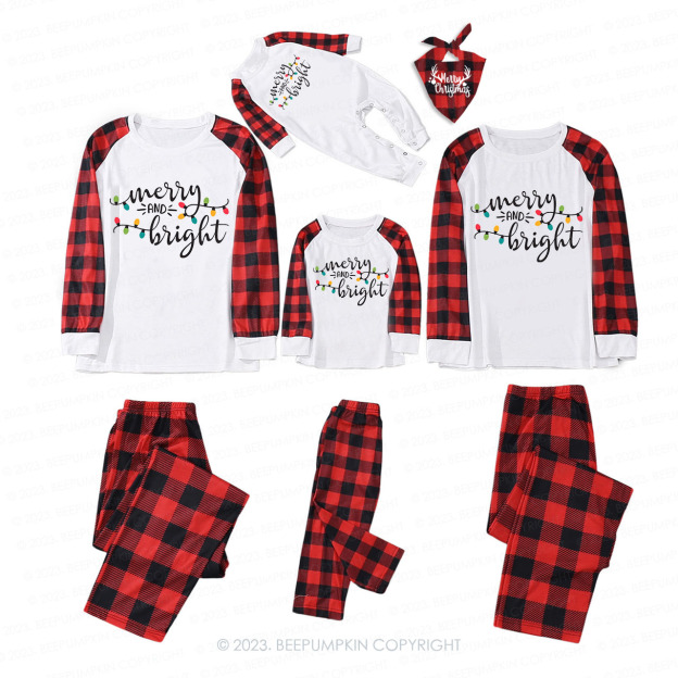 Christmas Lights - Merry And Bright Family Matching Pajamas Beepumpkin