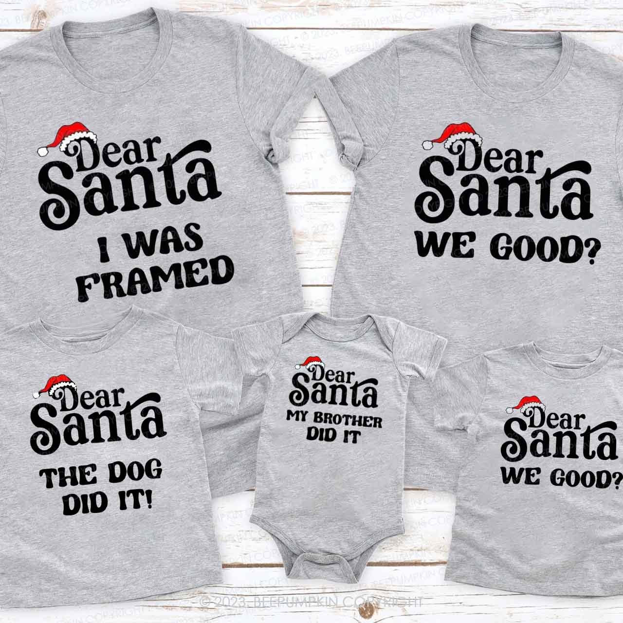 46 Quotes Dear Santa  Christmas Family Matching Shirts Beepumpkin