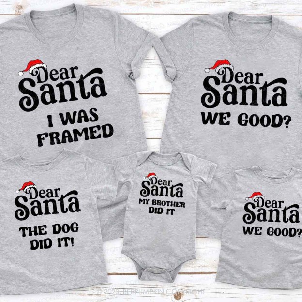 46 Quotes Dear Santa  Christmas Family Matching Shirts Beepumpkin