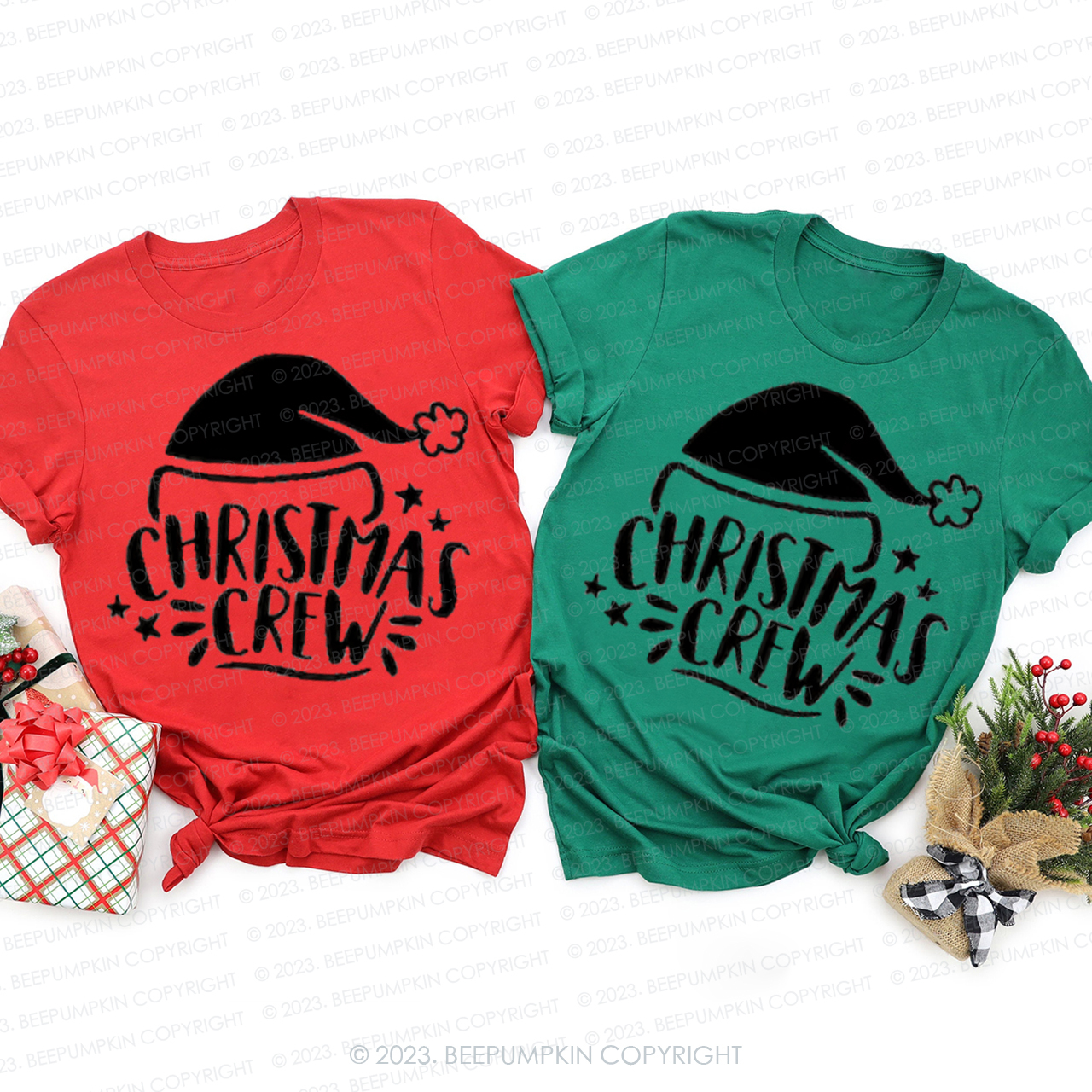 Romantic Christmas Crew Family Matching Shirts Beepumpkin