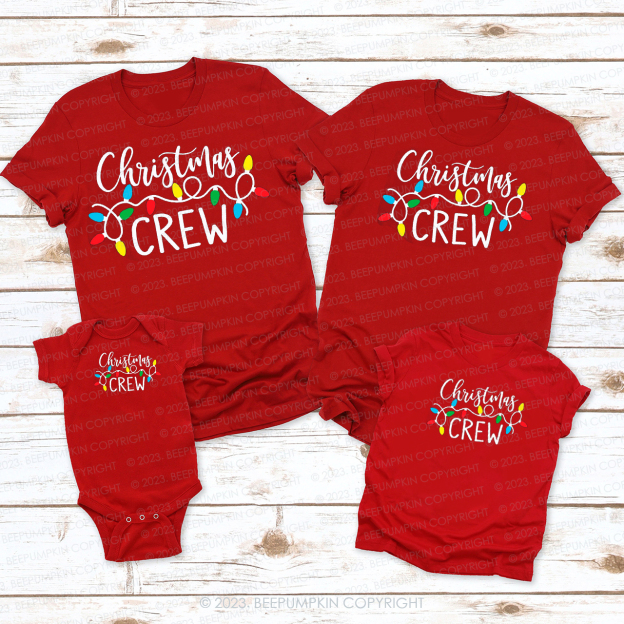Christmas Lights Crew Family Party Shirts Beepumpkin