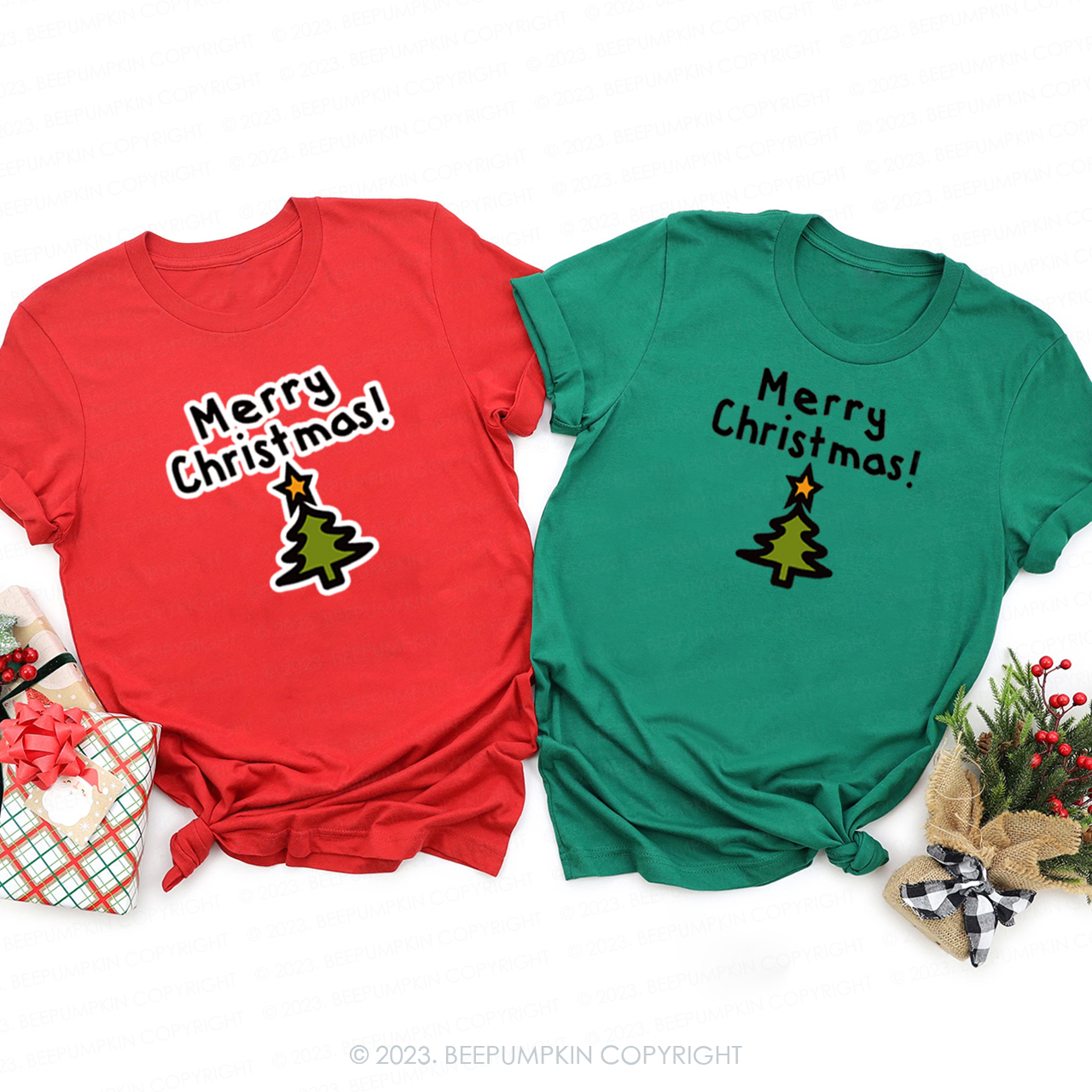 Wish under the Christmas tree Family Christmas Shirts Beepumpkin