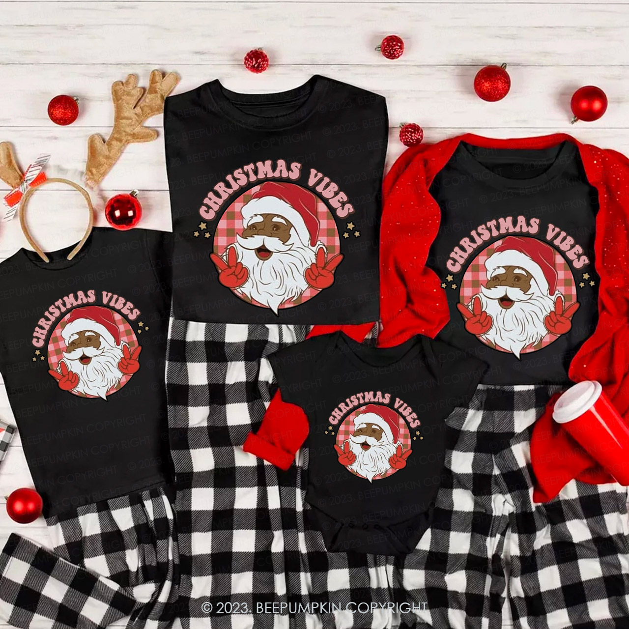 Santa Socratic Style Family Christmas Shirts Beepumpkin