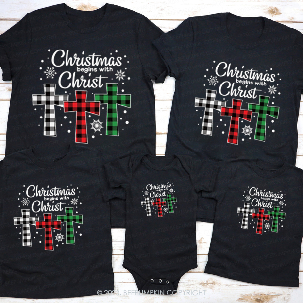 Buffalo Plaid Christian Jesus Family Shirts Beepumpkin