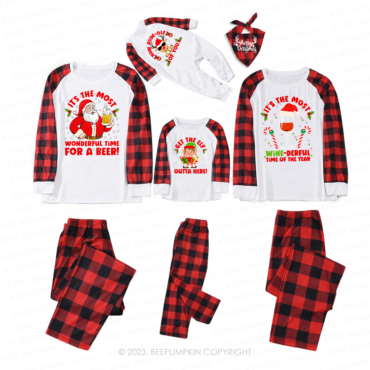 Personalized Funny Party Matching Pajamas For Family Beepumpkin