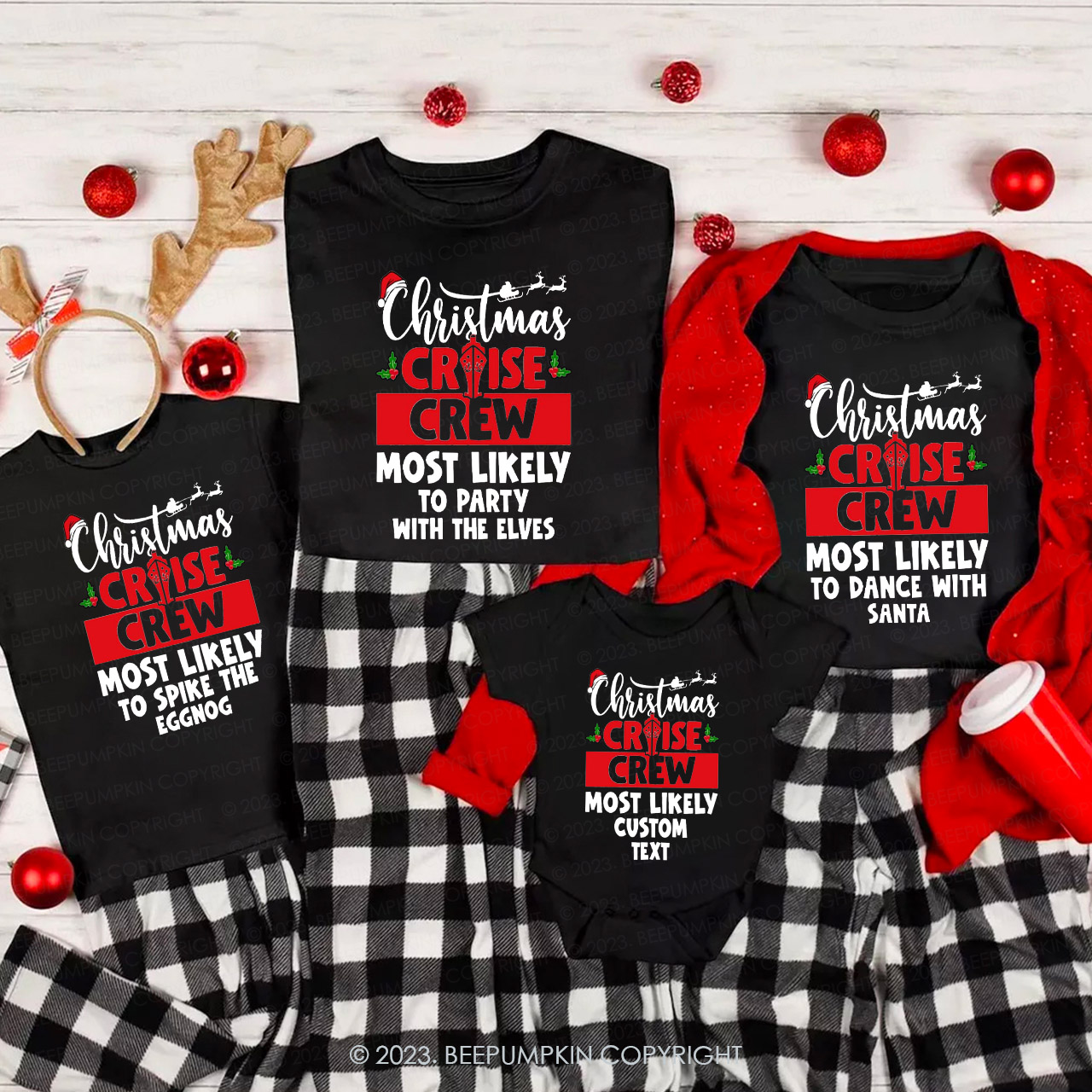 Christmas Cruise Crew Family Shirts Beepumpkin
