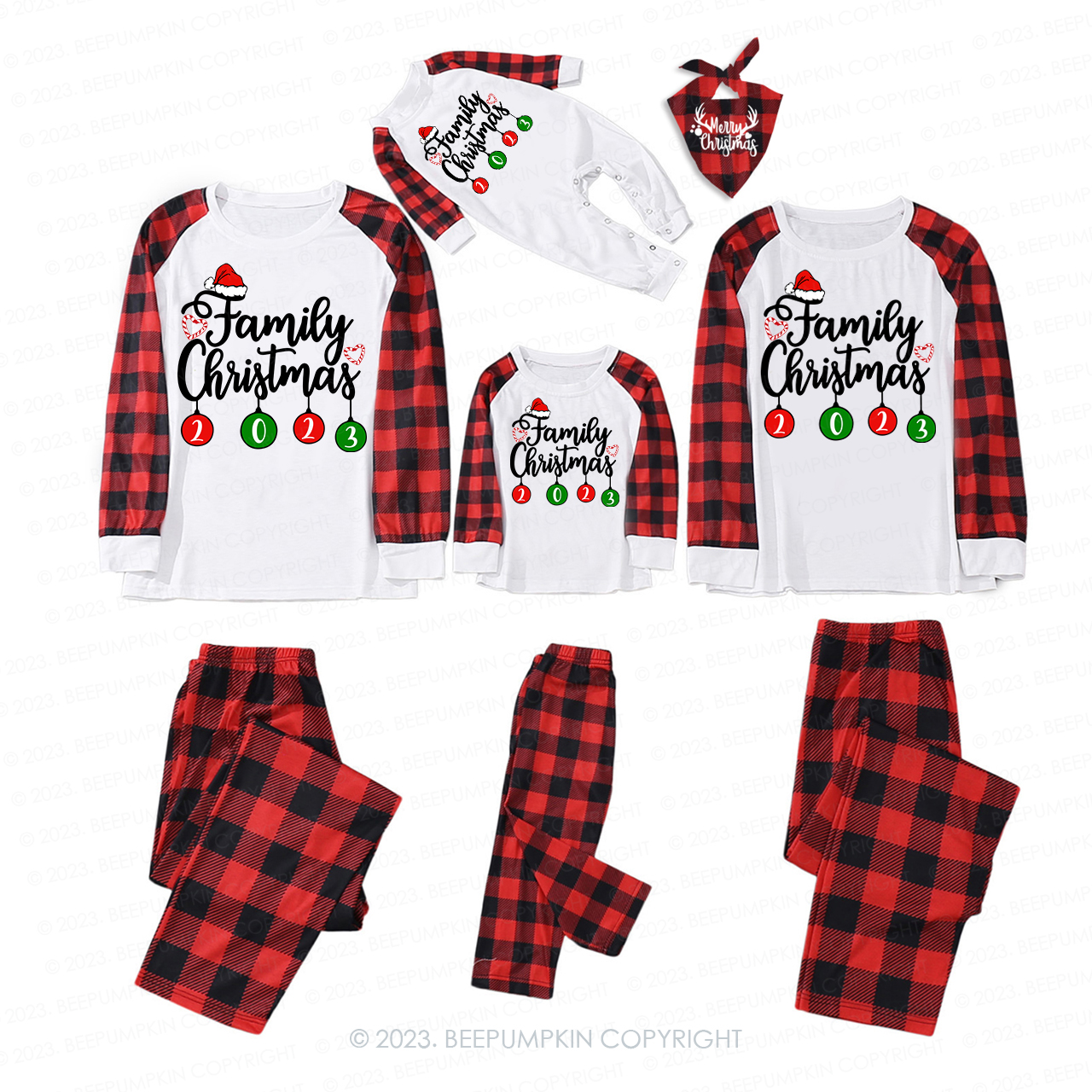 Family Christmas 2023 Lanterns Matching Pajamas For Family Beepumpkin