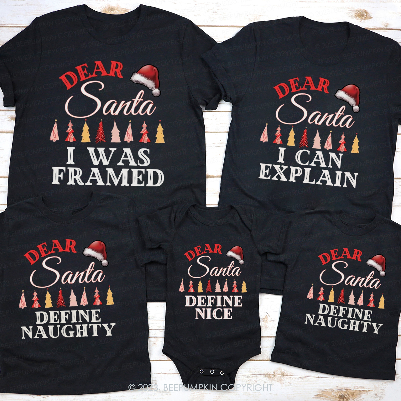 Dear Santa Christmas Tree Matching Shirt For Family Beepumpkin