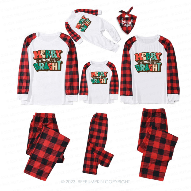 Happy Christmas Merry And Bright Matching Pajamas For Family Beepumpkin